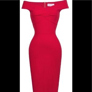 Belle Poque Off Shoulder 1950s Vintage style Dress